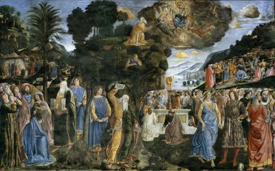 El Descenso del Monte Sinaí, 1481-1482 de Cosimo di Lorenzo Rosselli
