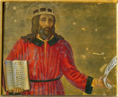 Rey David, panel predela del retablo de Cosimo di Lorenzo Rosselli