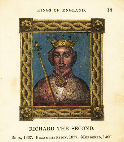 Retrato del rey Ricardo II de Inglaterra, nacido en 1367, comenzó su reinado en 1377 y fue asesinado en 1400 de Cosmo Armstrong