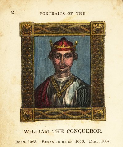 Retrato del rey Guillermo I el Conquistador, de Inglaterra, nacido en 1023, comenzó su reinado en 1066 y murió en 1087 de Cosmo Armstrong