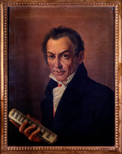 Retrato de Nicola Antonio Zingarelli, compositor y organista italiano. c. 1800 (pintura) de Costanzo Angelini