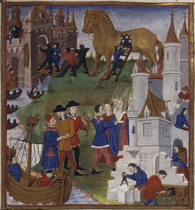 Ilustración para la épica La Eneida de Virgilio, 1450-1499 de Coëtivy Master