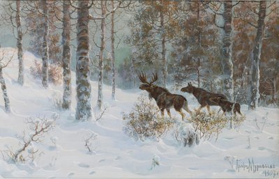 Paisaje Invernal con Alces de Count Vladimir Leonidovich Muravyov
