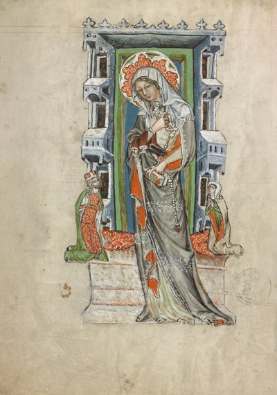 Santa Eduviges de Silesia con el duque Luis I de Liegnitz y Brieg y la duquesa Inés de Court workshop of Duke Ludwig I of Liegnitz and Brieg