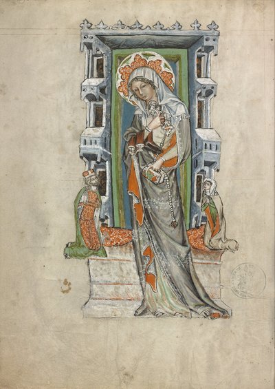 Santa Eduviges de Silesia con el Duque Ludwig de Legnica y Brieg y la Duquesa Inés de Court workshop of Duke Ludwig I of Liegnitz and Brieg