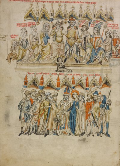 La Familia de Berthold VI; El Matrimonio de Eduviges y Heinrich de Court workshop of Duke Ludwig I of Liegnitz and Brieg