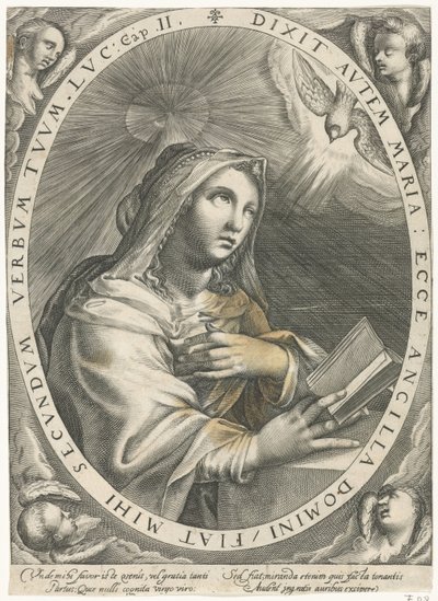 Anunciación (Virgen María) de Crispijn van de Passe (I)