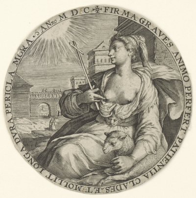 Paciencia Virtudes teologales (título de la serie) Virtutu Theologicaru (título de la serie) de Crispijn van de Passe (I)