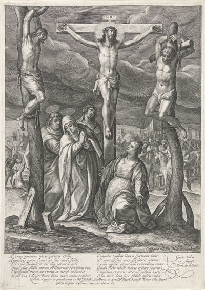 Crucifixión de Cristo de Crispijn van de Passe (I)