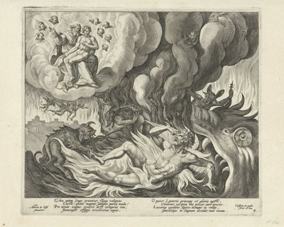 Lázaro en el cielo y el rico en el infierno Parábola del hombre rico y el pobre Lázaro (título de la serie) de Crispijn van de Passe (I)