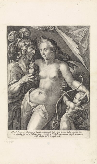 Marte y Venus Dioses y diosas como amantes (título de la serie) de Crispijn van de Passe (I)