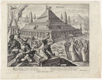 Mausoleo de Halicarnaso Las siete maravillas del mundo (título de la serie) de Crispijn van de Passe (I)