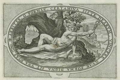 Mercurio Dioses y diosas involucrados en el juicio de Paris (título de la serie) de Crispijn van de Passe (I)