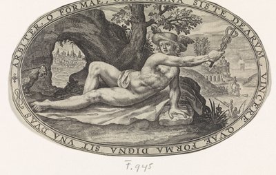 Mercurio Dioses y diosas involucrados en el juicio de Paris (título de la serie) de Crispijn van de Passe (I)