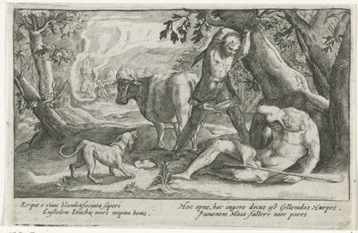 Mercurio mata a Argus Metamorfosis de Ovidio (título de la serie) de Crispijn van de Passe (I)