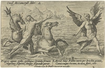 Neptuno alcanza a Coronis Metamorfosis de Ovidio (título de la serie) de Crispijn van de Passe (I)