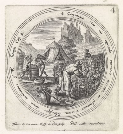 Noah planta un viñedo Historia de Noé (título de la serie) de Crispijn van de Passe (I)