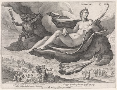 viento del oeste Zephyr Vs (título en objeto) Los cuatro vientos (título de la serie) de Crispijn van de Passe (I)