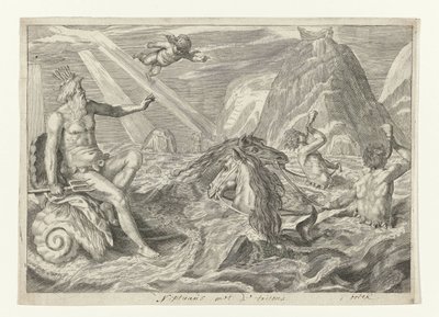 Neptuno con los tritones
Metamorfosis de Ovidio (título de la serie) de Crispijn van de Passe (II) (attributed to)