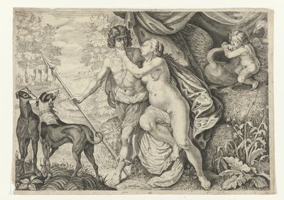 Venus y Adonis
Metamorfosis de Ovidio (título de la serie) de Crispijn van de Passe (II) (attributed to)