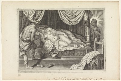 Apolo y Mercurio visitan Chione Metamorfosen van Ovidius (título de la serie) de Crispijn van de Passe (II)