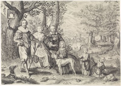 Retrato de Guy Michel Lejay y su familia de Crispijn van de Passe (II)
