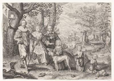 Retrato de Guy Michel Lejay y su familia de Crispijn van de Passe (II)