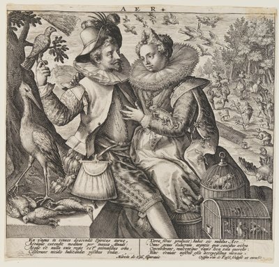 Aer (Aire), de Los elementos de Crispijn van de Passe I
