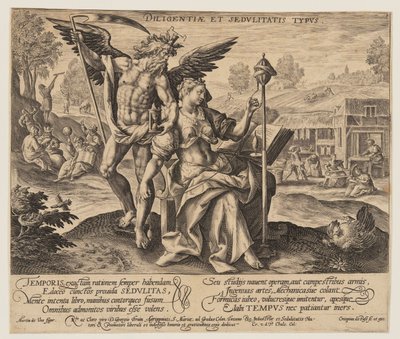 Diligentiae et Sedulitatis Typus, del Tiempo con Virtudes y Vicios de Crispijn van de Passe I