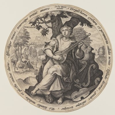 Euterpe, de Las Musas de Crispijn van de Passe I