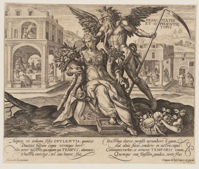 Felicitas et Opulentie Typus, del Tiempo con Virtudes y Vicios de Crispijn van de Passe I