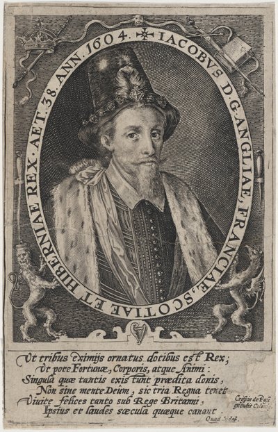 Jacobo I, rey de Inglaterra de Crispijn van de Passe I