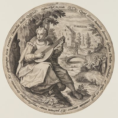 Terpsícore, de Las Musas de Crispijn van de Passe I