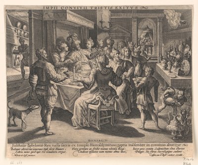 El banquete de Belsasar de Crispijn van de Passe the Elder