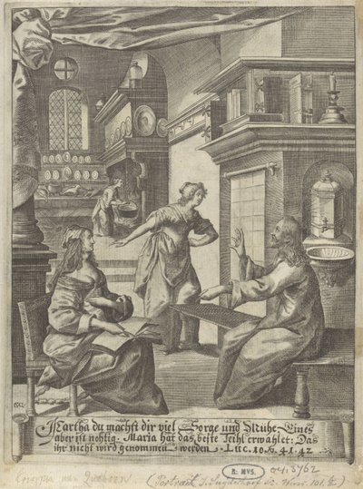 Cristo en la casa de Marta y María de Crispijn van den Queborn
