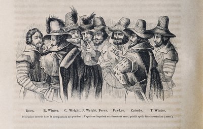 La conspiración de la pólvora (grabado) de Crispin I de (after) Passe