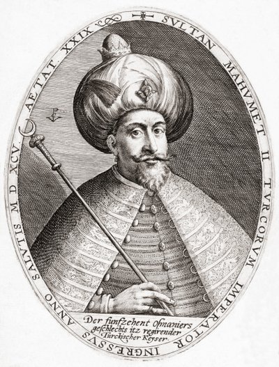 Mehmed III. Sultán, Imperio Otomano. Retrato. de Crispin I de (after) Passe