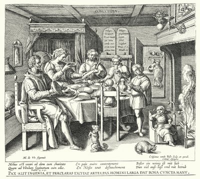 La oración antes de la comida de Crispin I de (after) Passe
