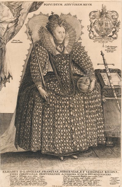 Isabel, Reina de Inglaterra, c.1603 de Crispin I de Passe