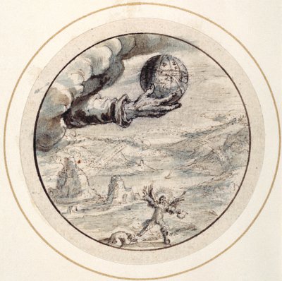 Mano con esfera celestial, principios del siglo XVII de Crispin I de Passe