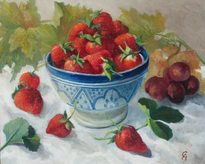 Fresas en un cuenco azul de Cristiana Angelini