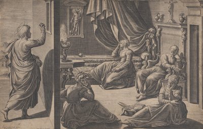 San Nicolás de Bari y las tres niñas pobres, 1587 de Cristofano Cartaro