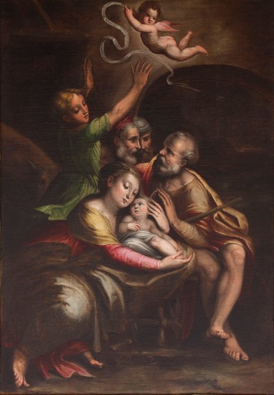 La adoración del Niño Jesús, mediados del siglo XVI de Cristofano Gherardi