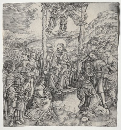 Adoración de los Reyes Magos de Cristofano Robetta