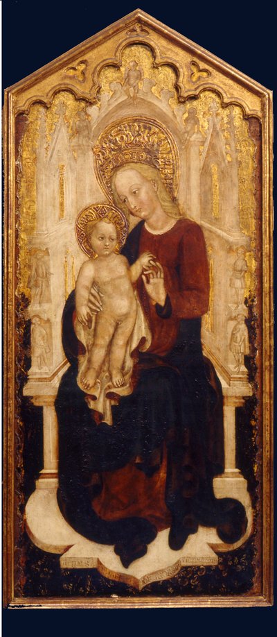 La Virgen y el Niño entronizados de Cristoforo Moretti