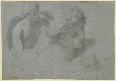 Dos estudios de un joven, c.1600-10 de Cristoforo Roncalli