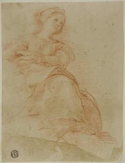 Mujer sentada en las nubes de Cristoforo Roncalli