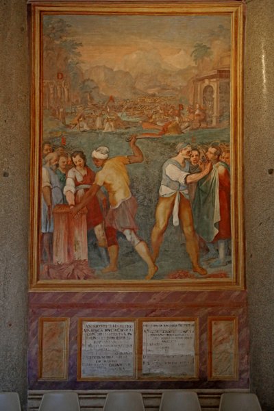 Martirio y mutilación de varios santos (fresco) de Cristoforo & Tempesta Antonio (1555 1630) Roncalli