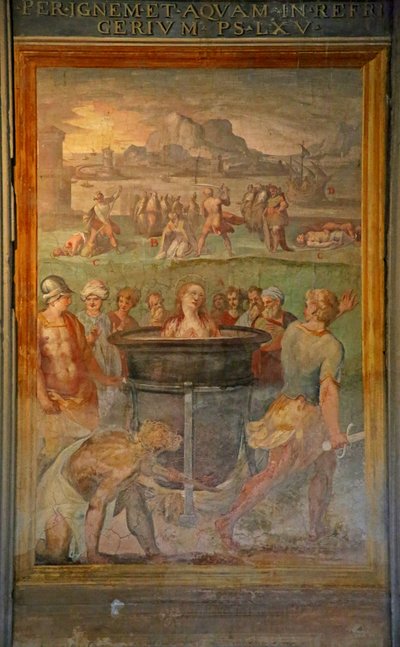 Una santa es hervida viva de Cristoforo and Tempesta, Antonio Roncalli