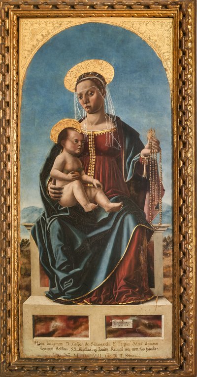 Virgen con el Niño (óleo sobre tabla) de Cristoforo da Lendinara Canozzi or Canozi